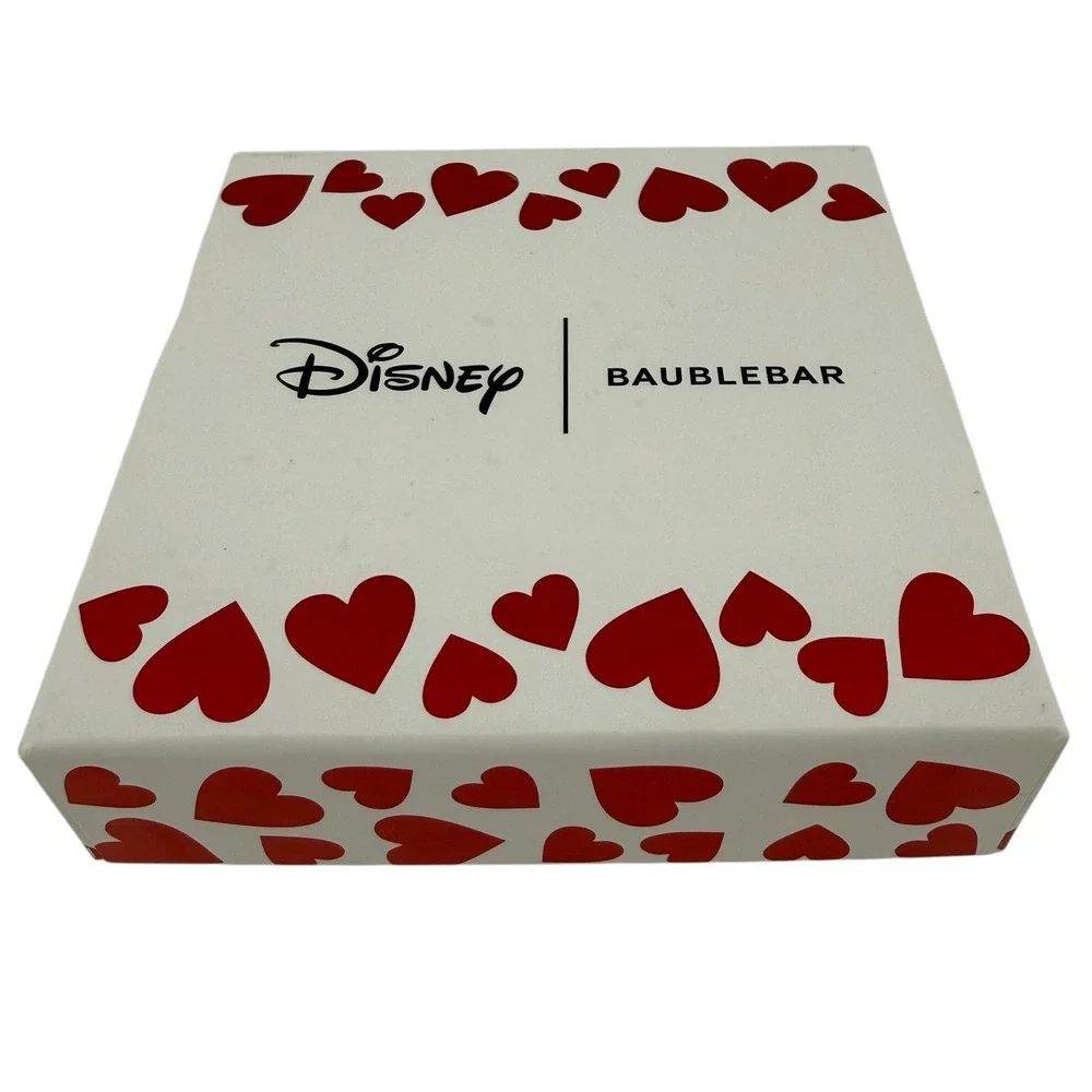 Disney BaubleBar Eeyore Heart Stud Earrings Winnie the Pooh Enamel Gold Tone NEW